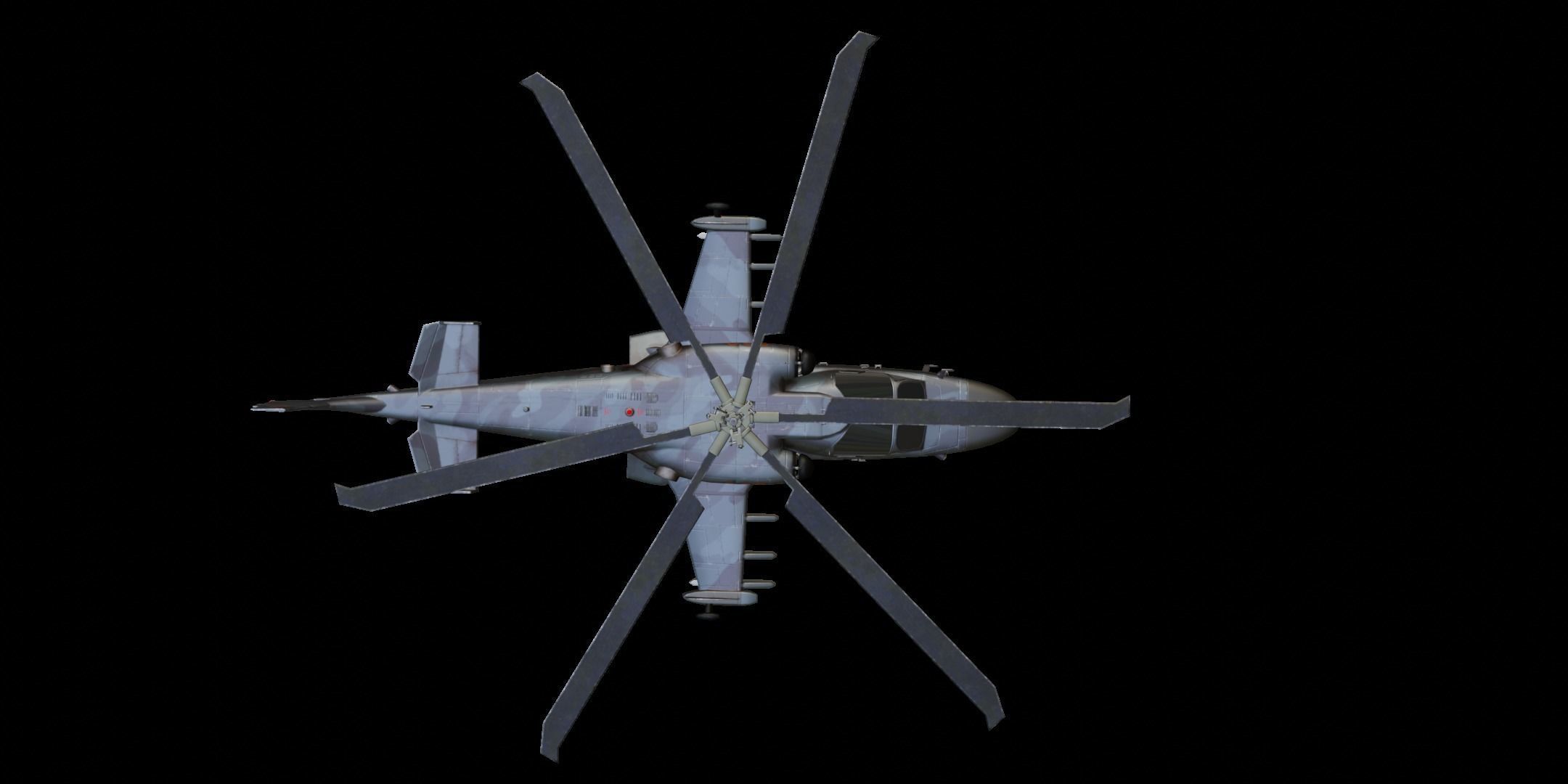 Kamov Ka-52 Low-poly 3D model_7