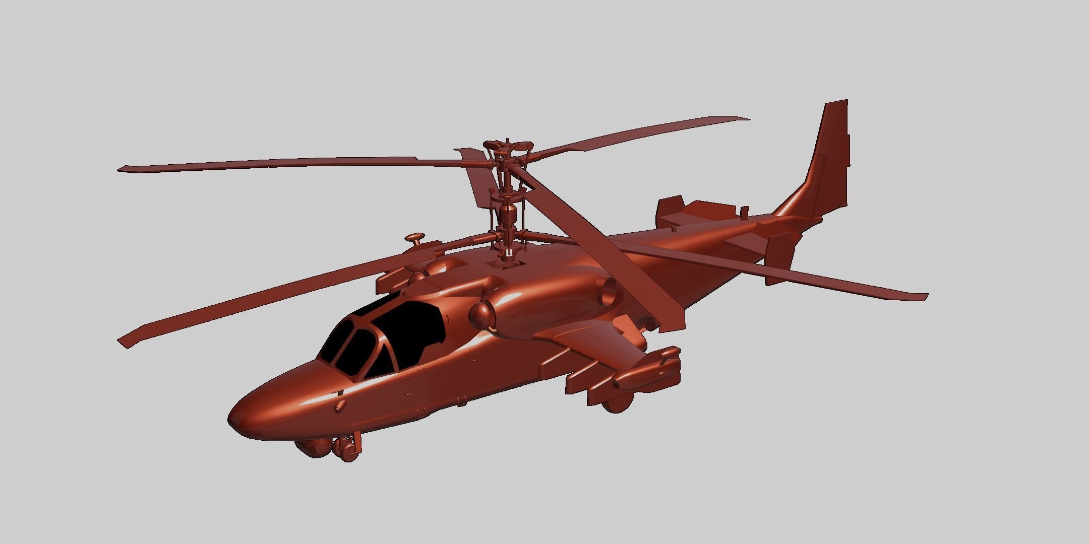 Kamov Ka-52 Low-poly 3D model_11