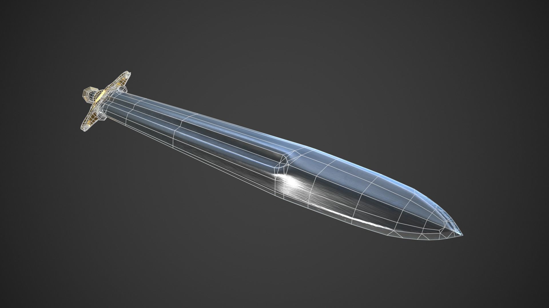 Fantasy Sword Low-poly 3D model_12