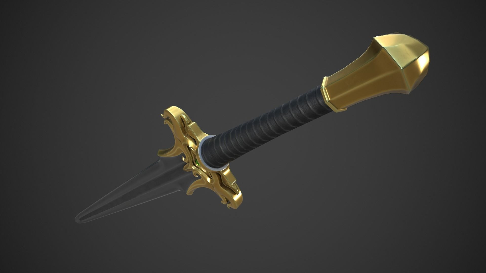 Fantasy Sword Low-poly 3D model_7