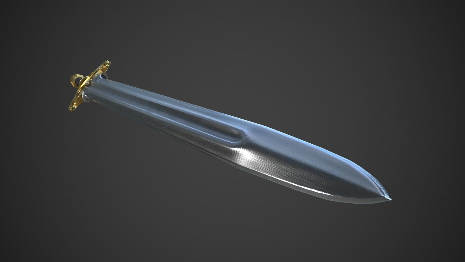 Fantasy Sword Low-poly 3D model_5