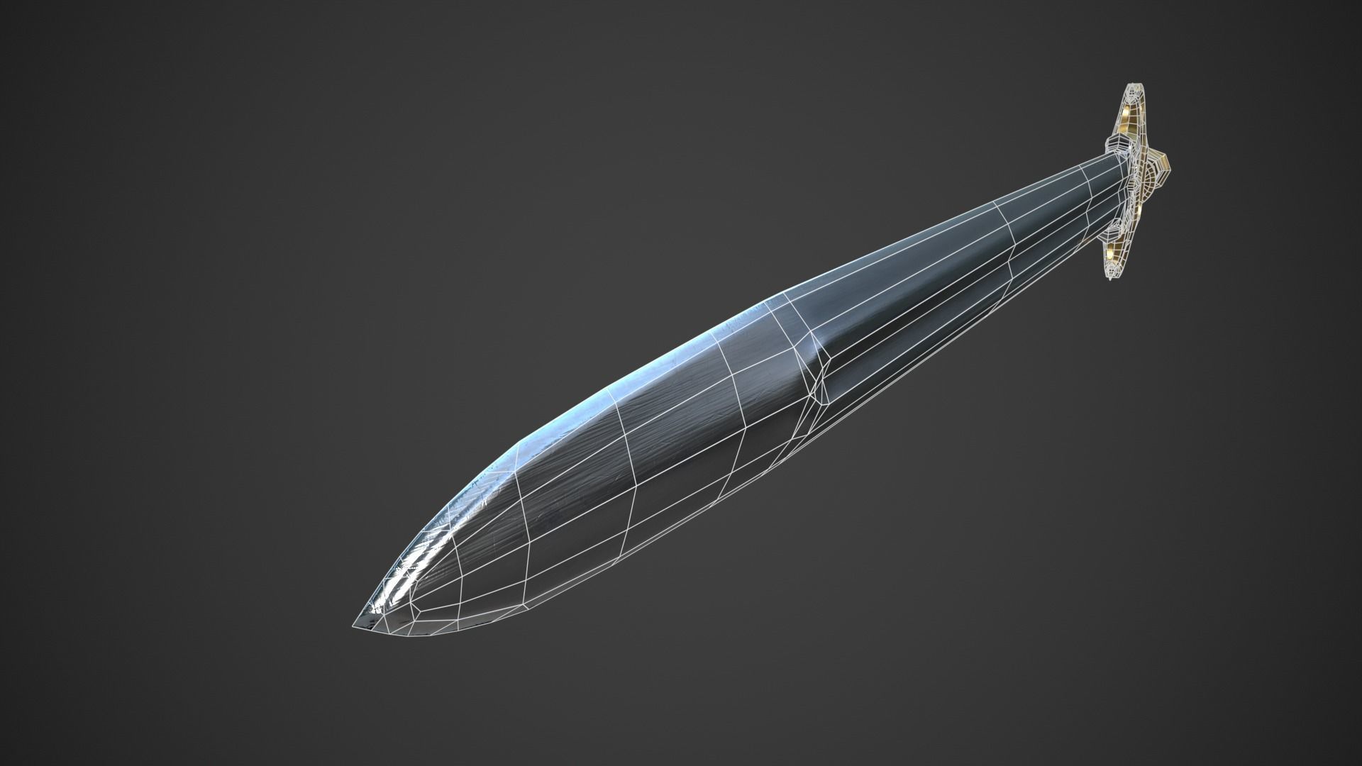 Fantasy Sword Low-poly 3D model_13