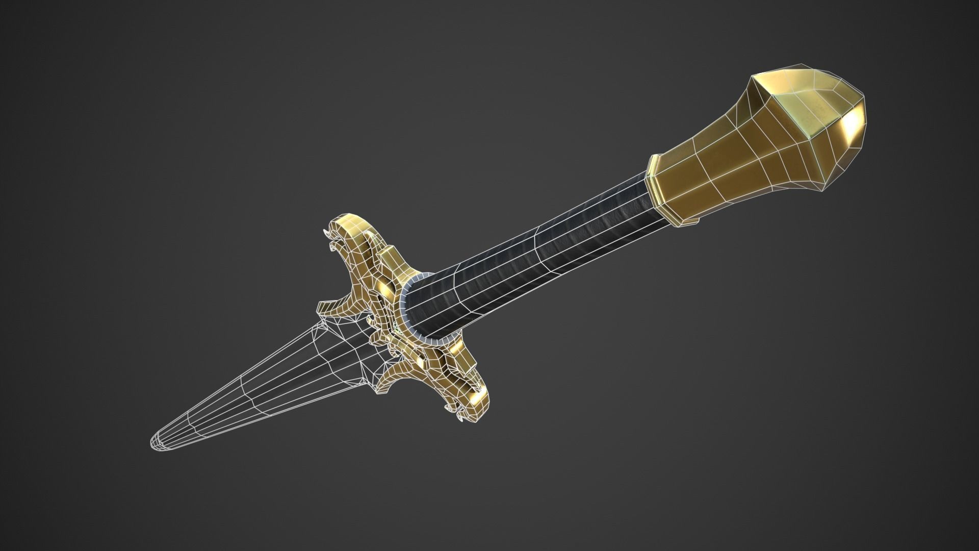 Fantasy Sword Low-poly 3D model_14