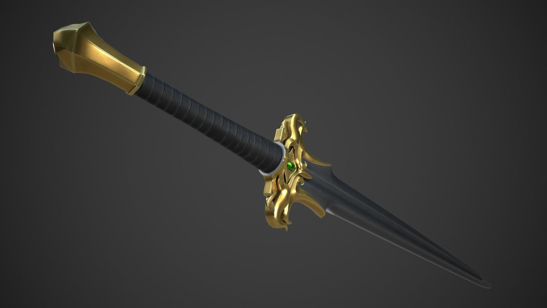 Fantasy Sword Low-poly 3D model_10