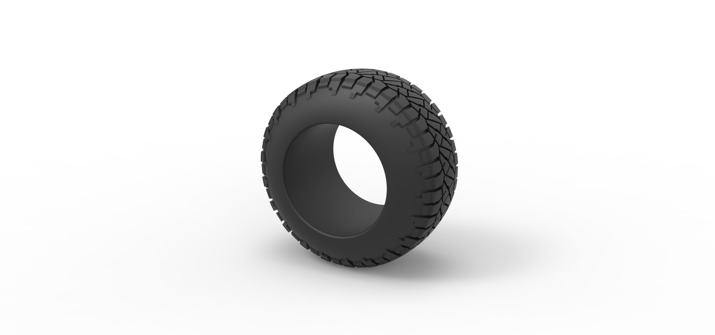 Offroad tire 118 Scale 1 to 25 3D print model_6