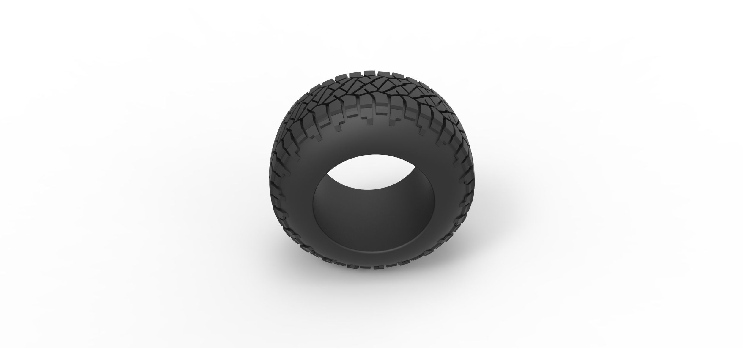 Offroad tire 118 Scale 1 to 25 3D print model_5