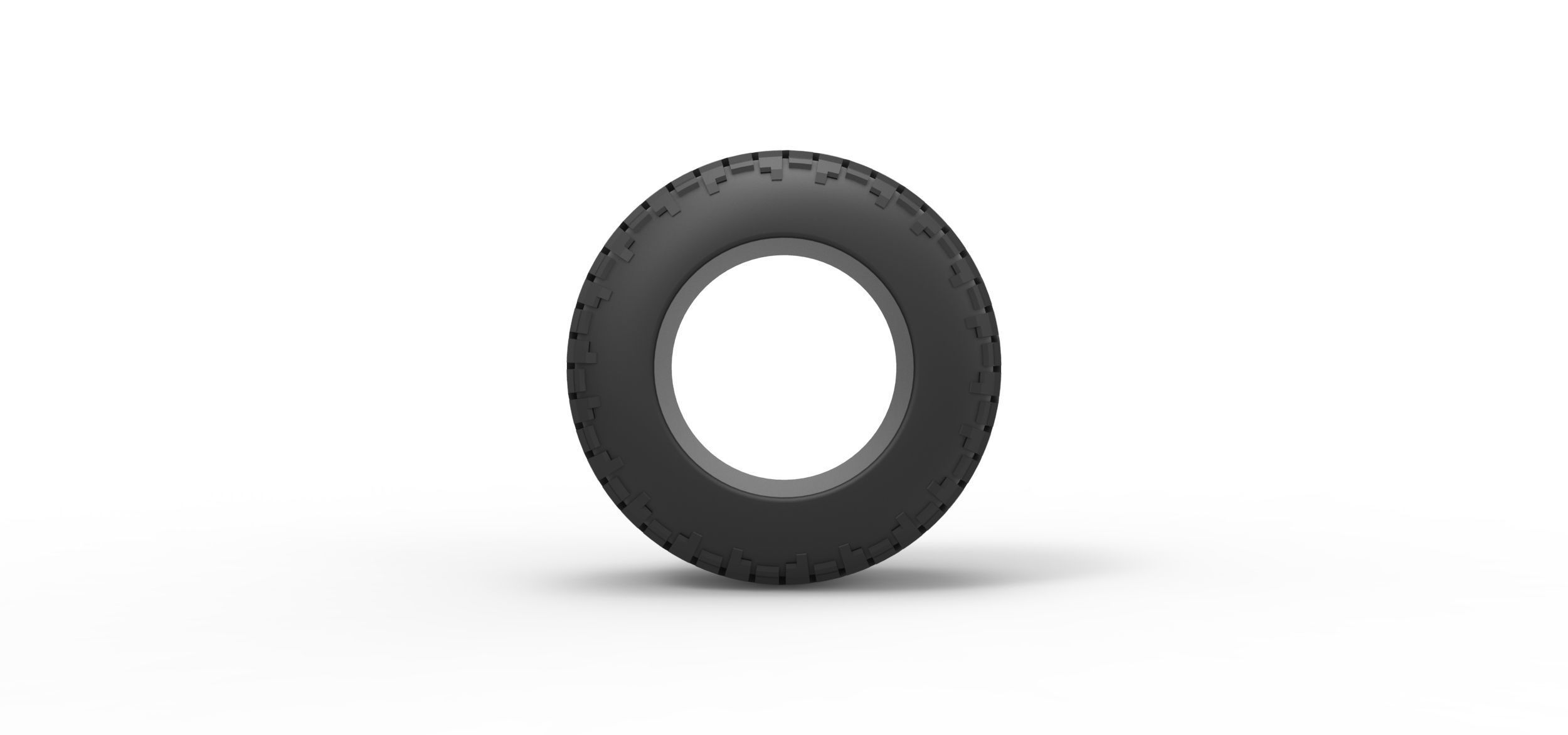 Offroad tire 118 Scale 1 to 25 3D print model_4