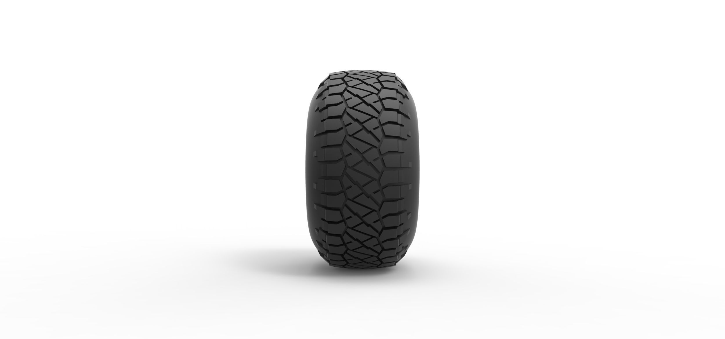 Offroad tire 118 Scale 1 to 25 3D print model_3