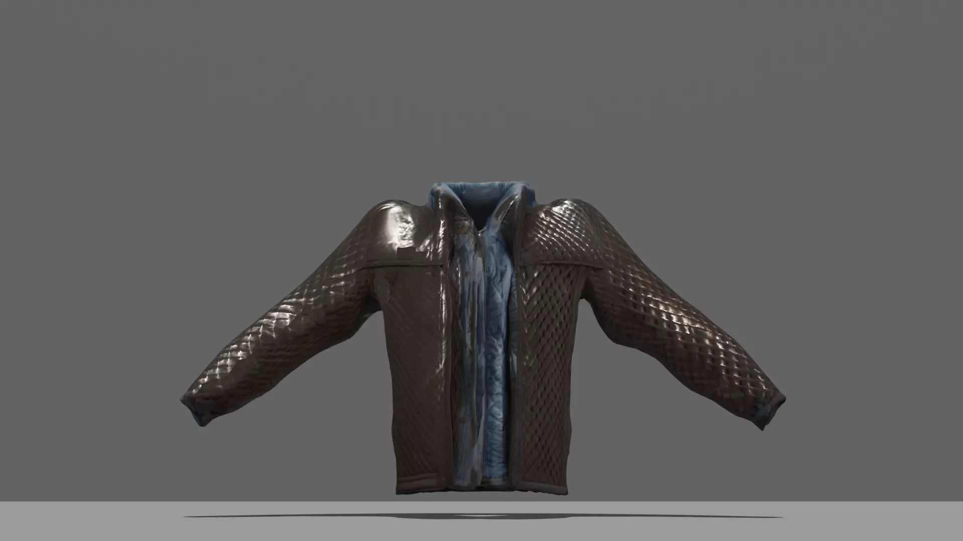 Jeans and Metallic Coat Free low-poly 3D model