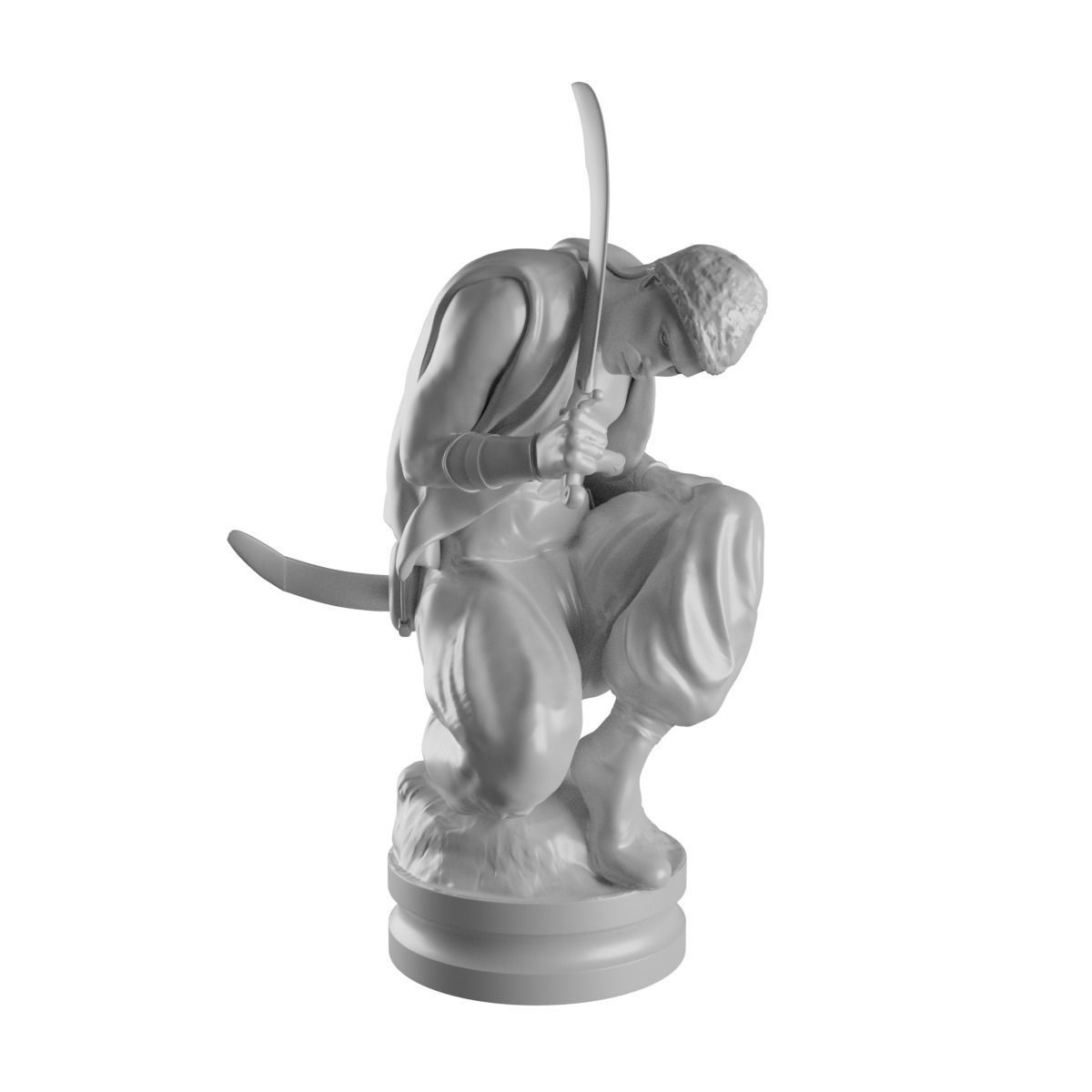 Pawn Cossack figurine 3D print model_2