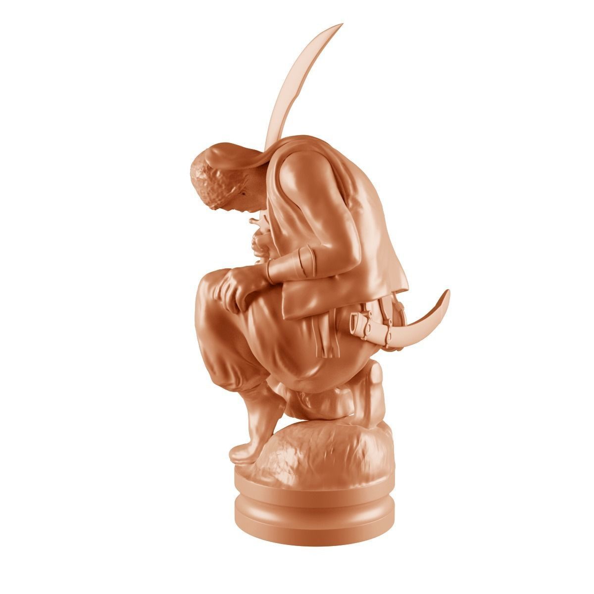 Pawn Cossack figurine 3D print model_3