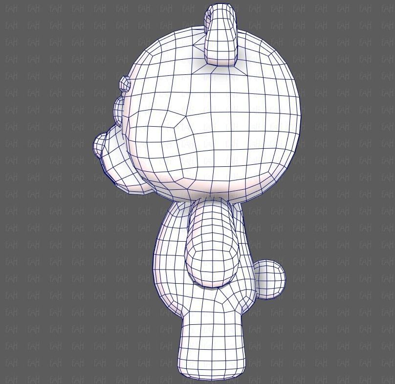 Doll V01 Low-poly 3D model_31