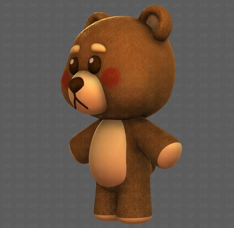 Doll V01 Low-poly 3D model_8