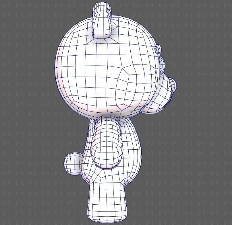 Doll V01 Low-poly 3D model_27