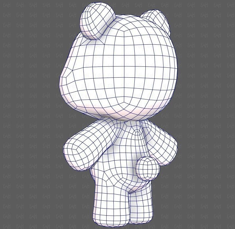 Doll V01 Low-poly 3D model_30