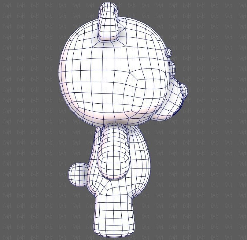 Doll V01 Low-poly 3D model_11