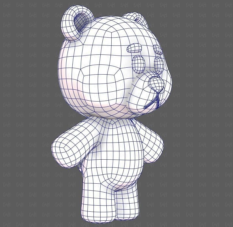 Doll V01 Low-poly 3D model_10