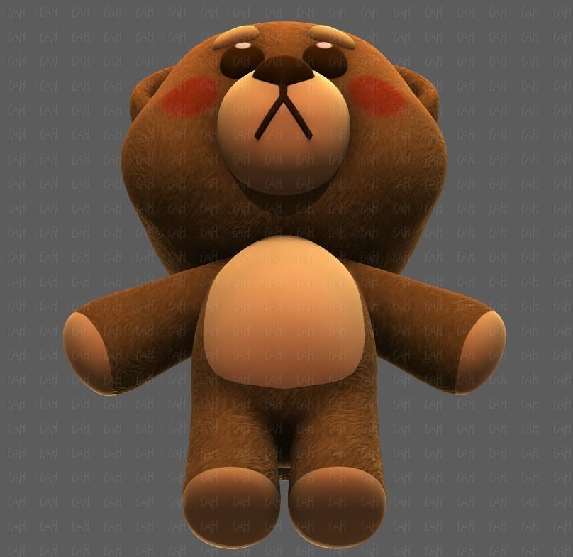 Doll V01 Low-poly 3D model_37