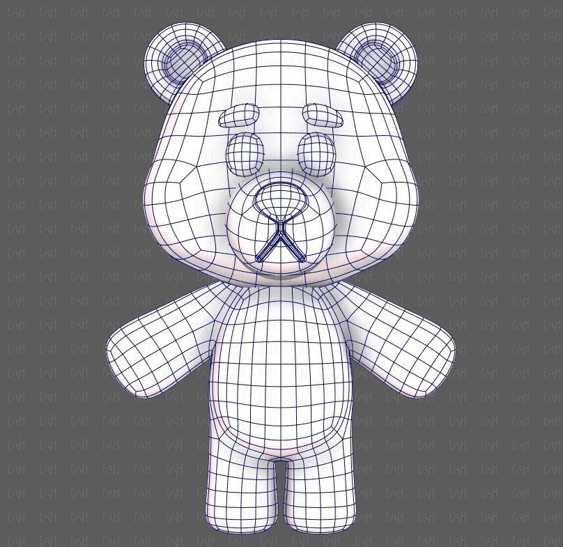Doll V01 Low-poly 3D model_9