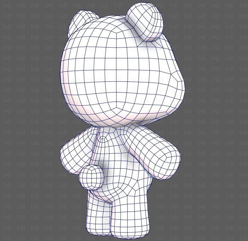 Doll V01 Low-poly 3D model_28