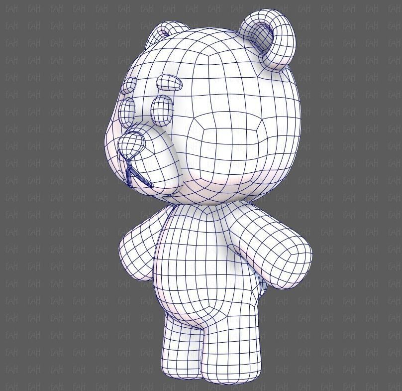 Doll V01 Low-poly 3D model_16
