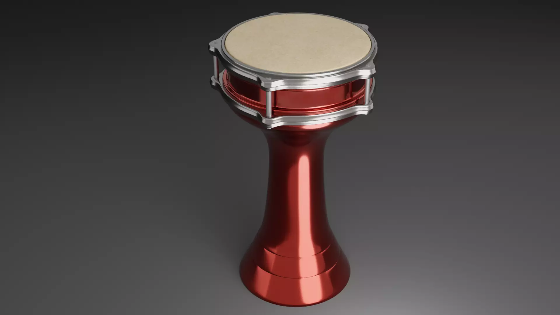 DOUMBEK DARBUKA LOW-POLY PBR 3D MODEL Low-poly 3D model_0