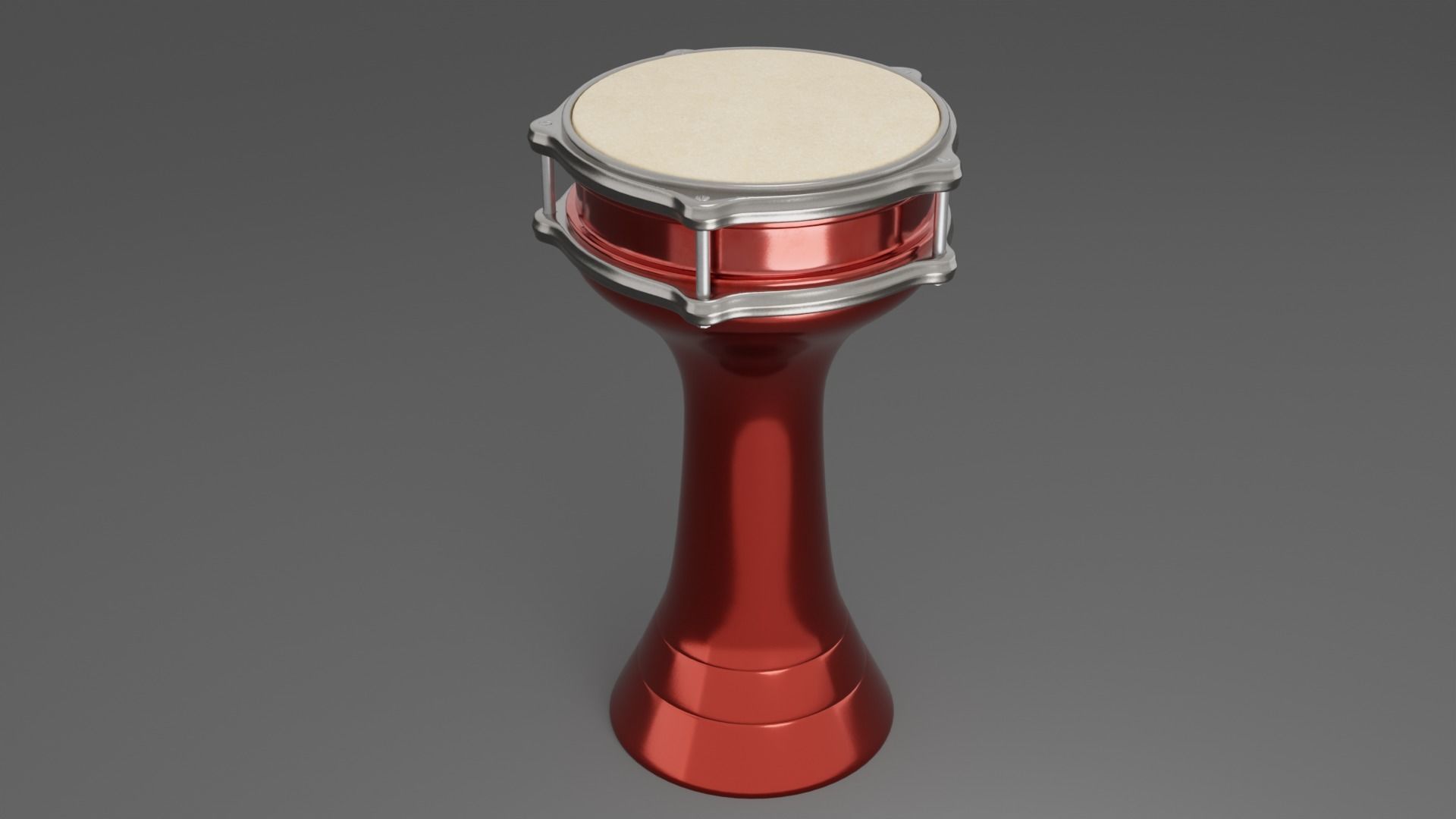 DOUMBEK DARBUKA LOW-POLY PBR 3D MODEL Low-poly 3D model_3
