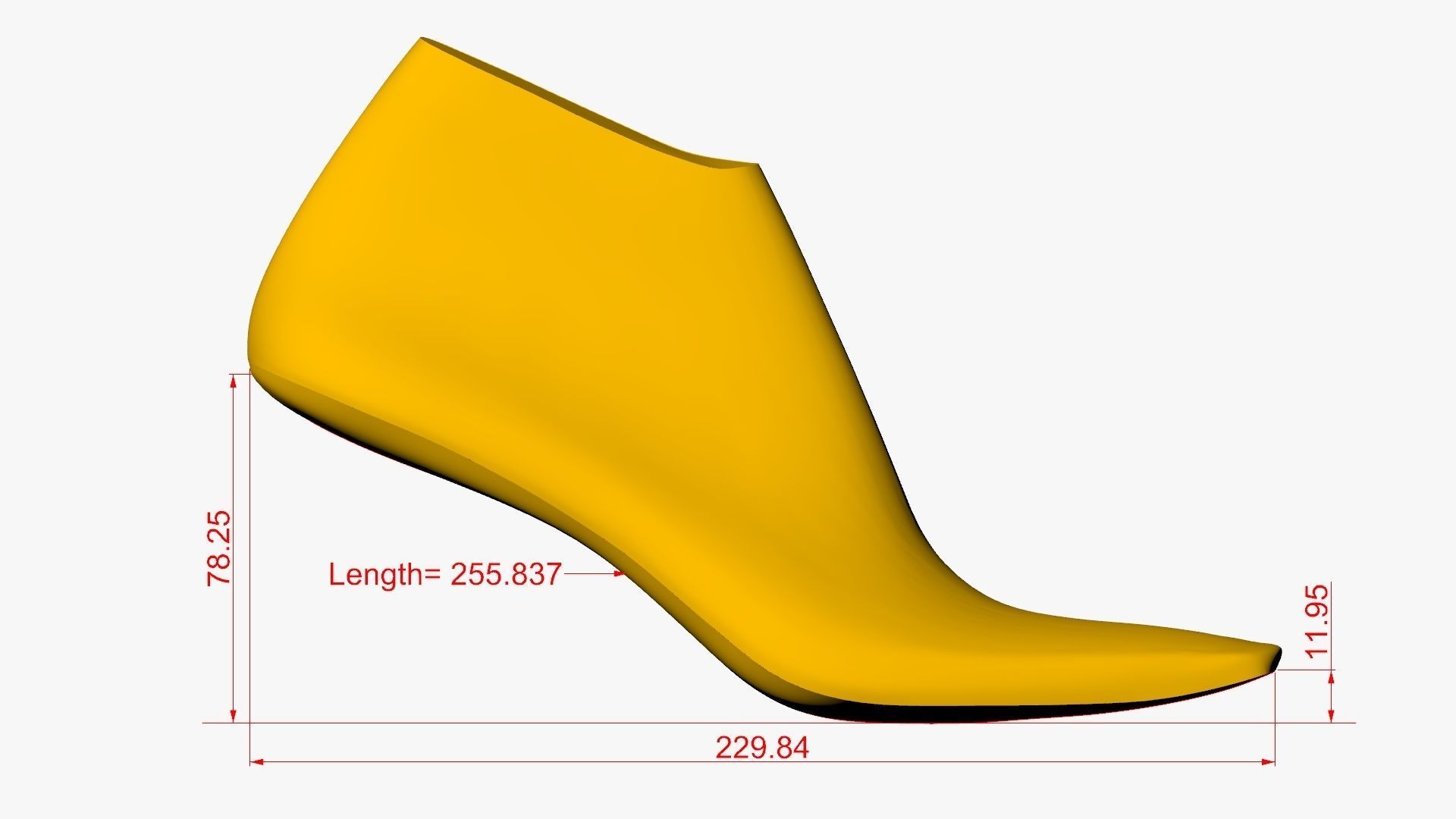 Female Shoe Last 3D print model_2