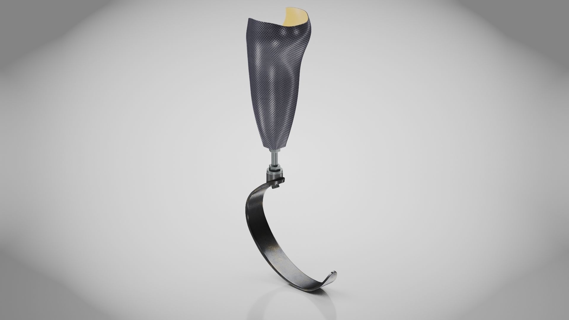 Below knee prosthetics 3 Low-poly 3D model_3