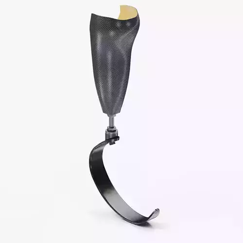 Below knee prosthetics 3 Low-poly 3D model