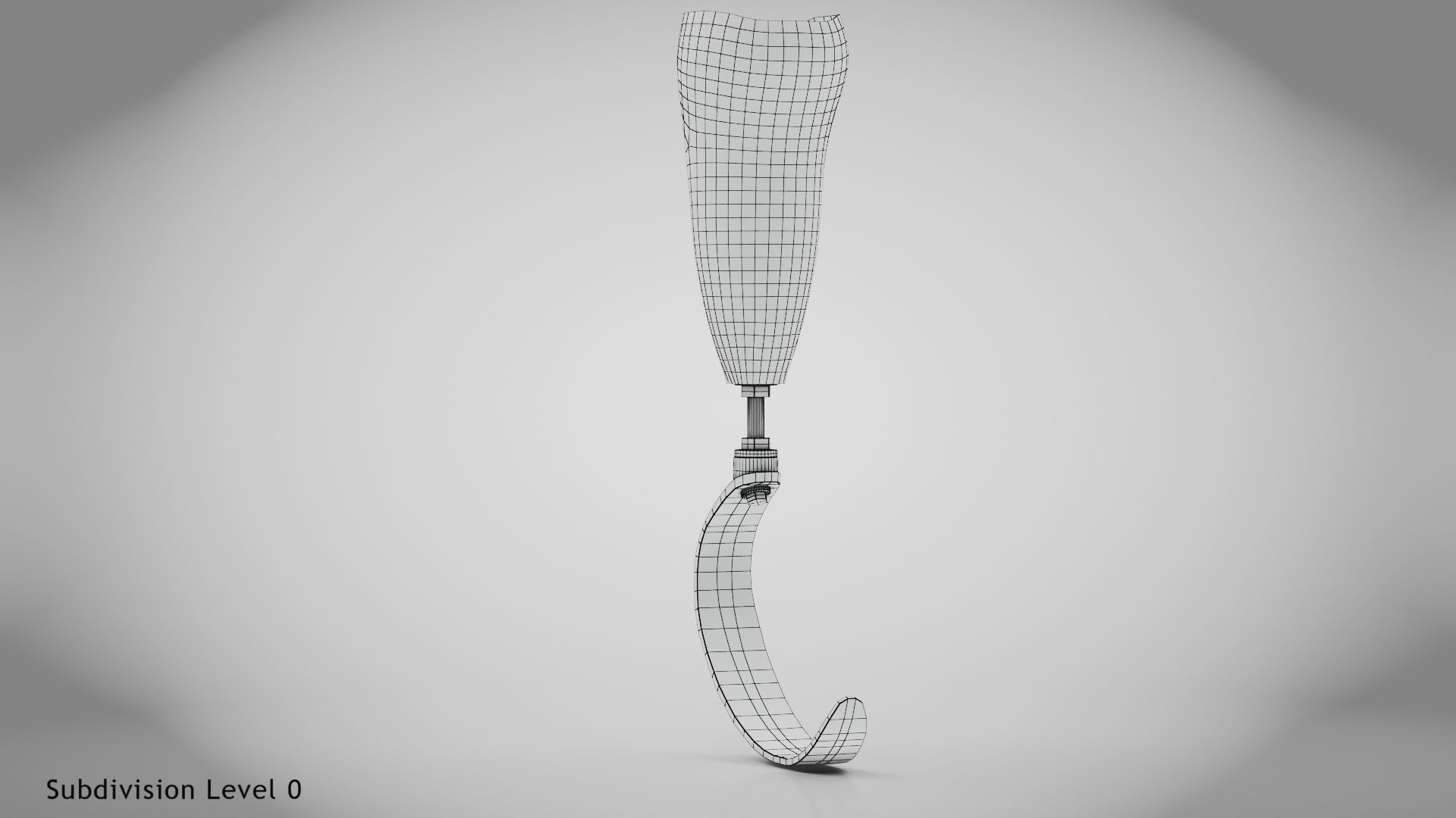 Below knee prosthetics 3 Low-poly 3D model_22