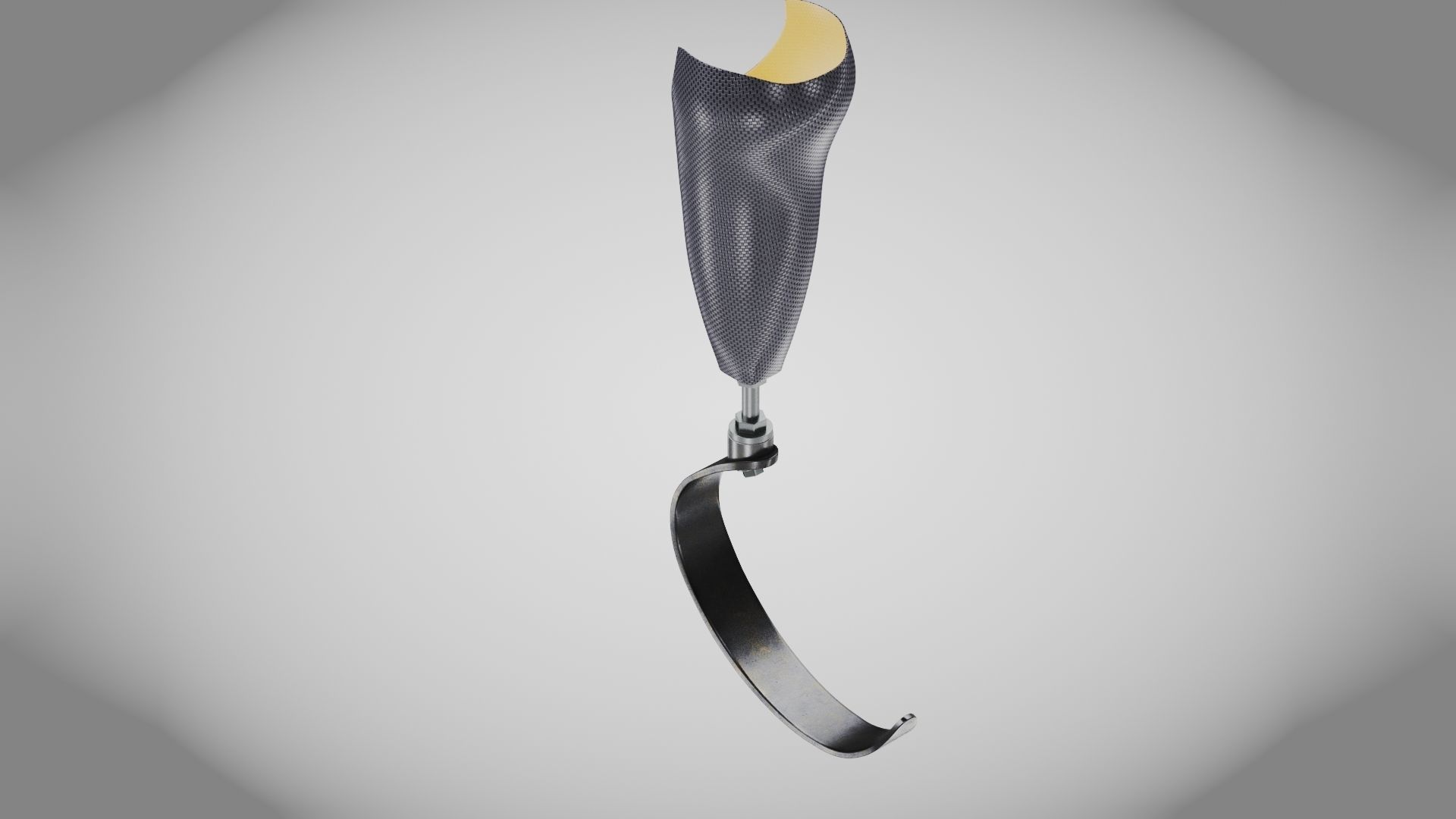 Below knee prosthetics 3 Low-poly 3D model_7