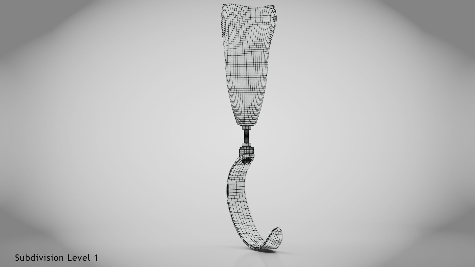 Below knee prosthetics 3 Low-poly 3D model_23