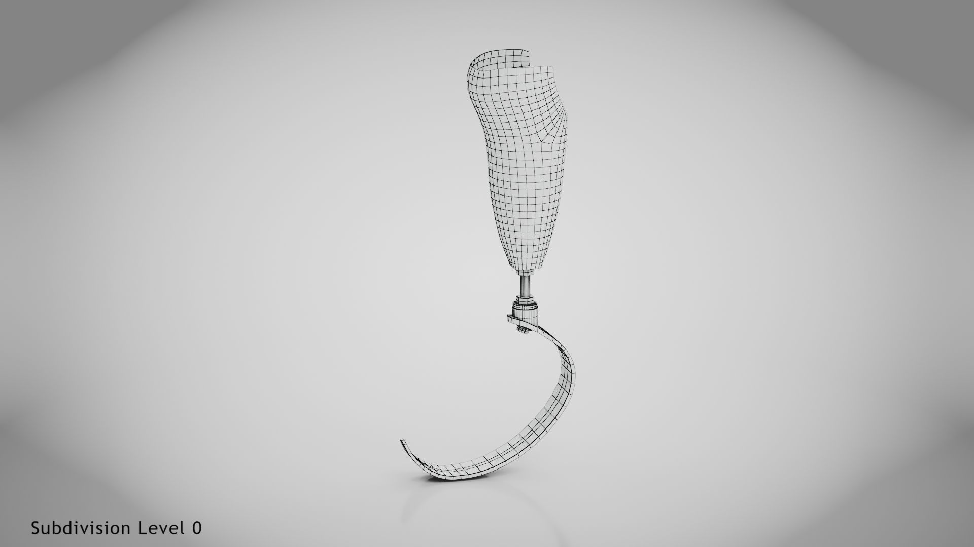 Below knee prosthetics 3 Low-poly 3D model_14