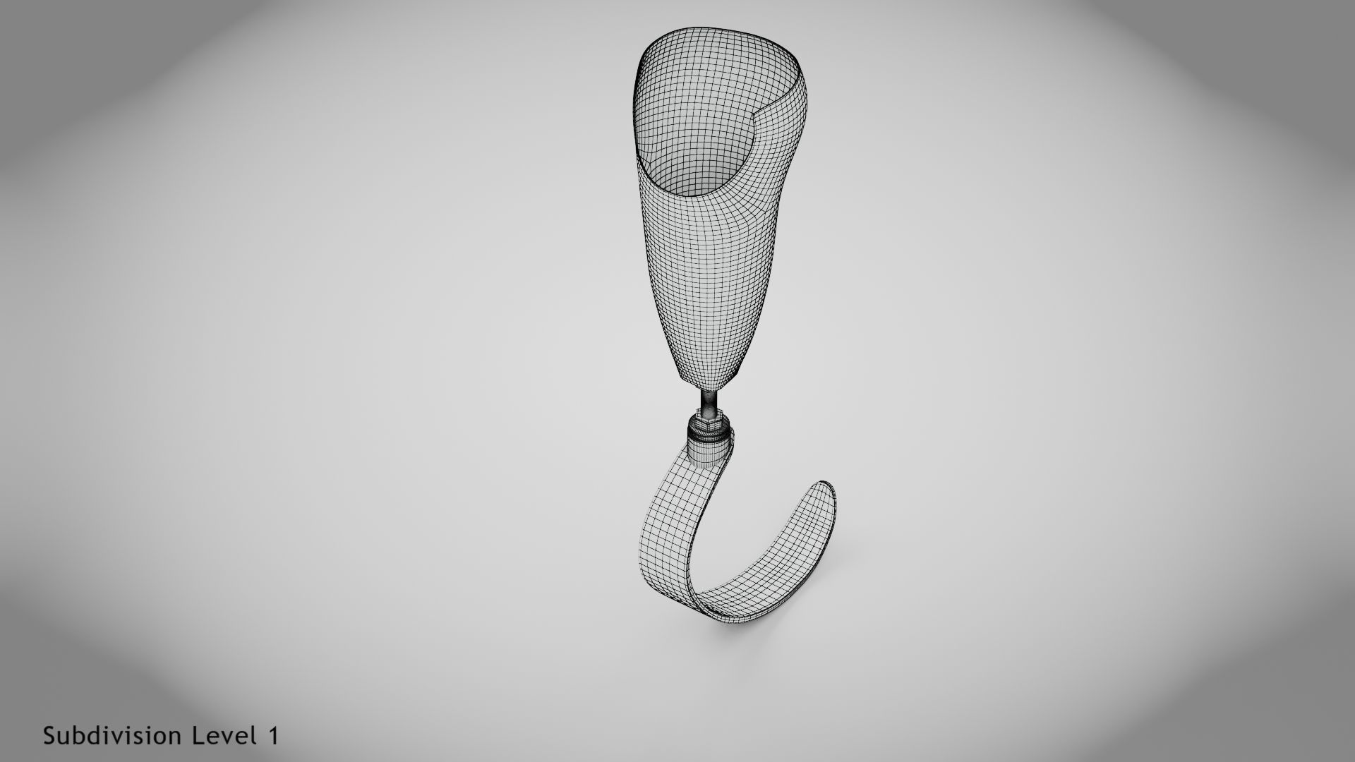 Below knee prosthetics 3 Low-poly 3D model_17