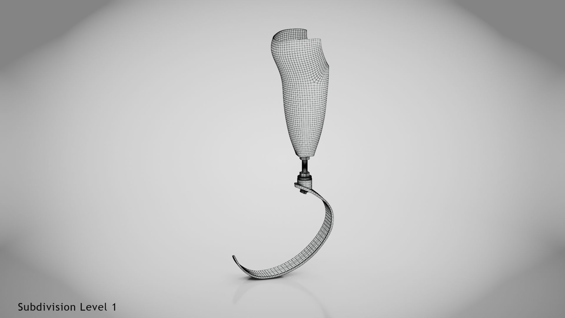 Below knee prosthetics 3 Low-poly 3D model_15