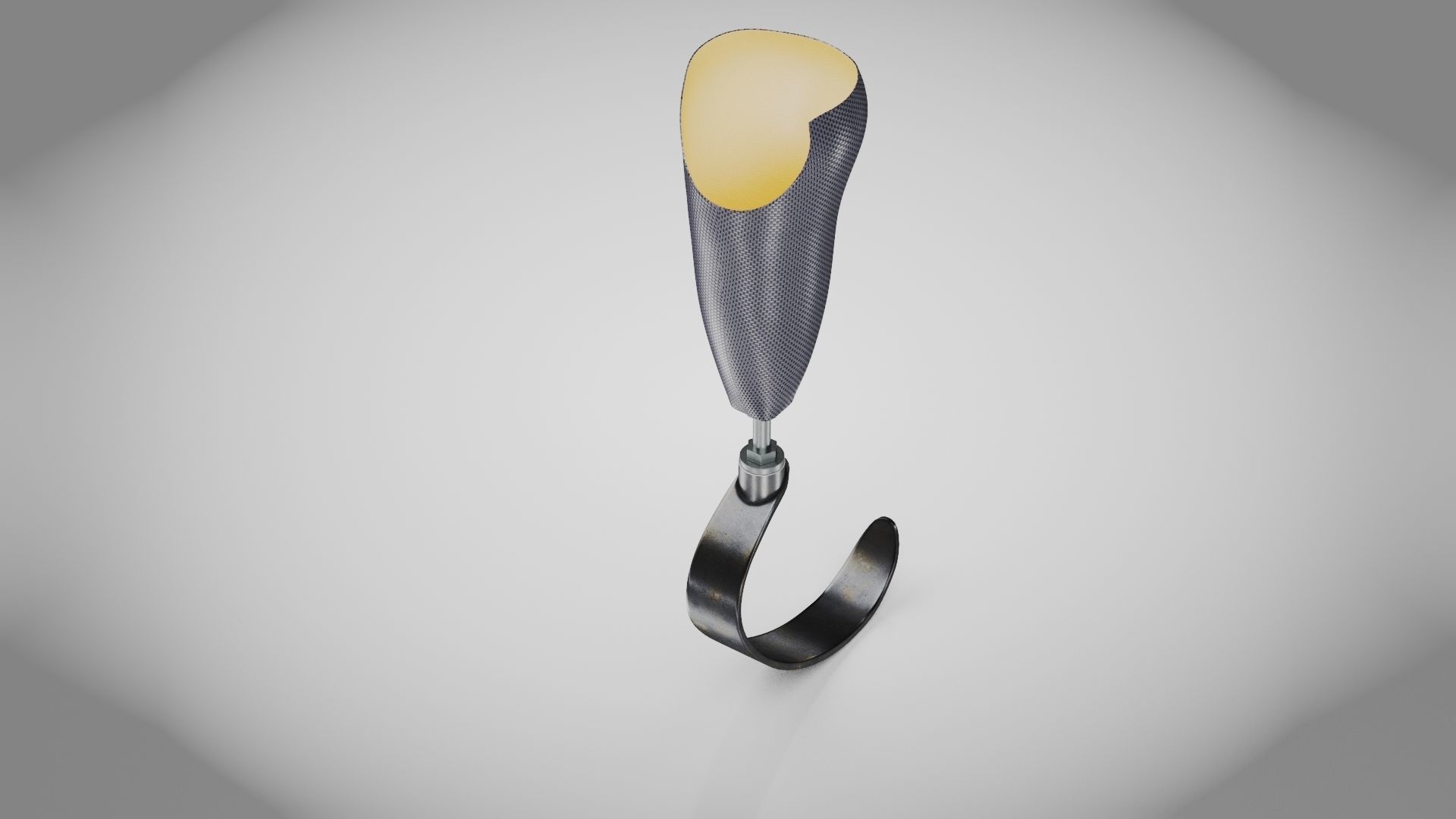 Below knee prosthetics 3 Low-poly 3D model_4