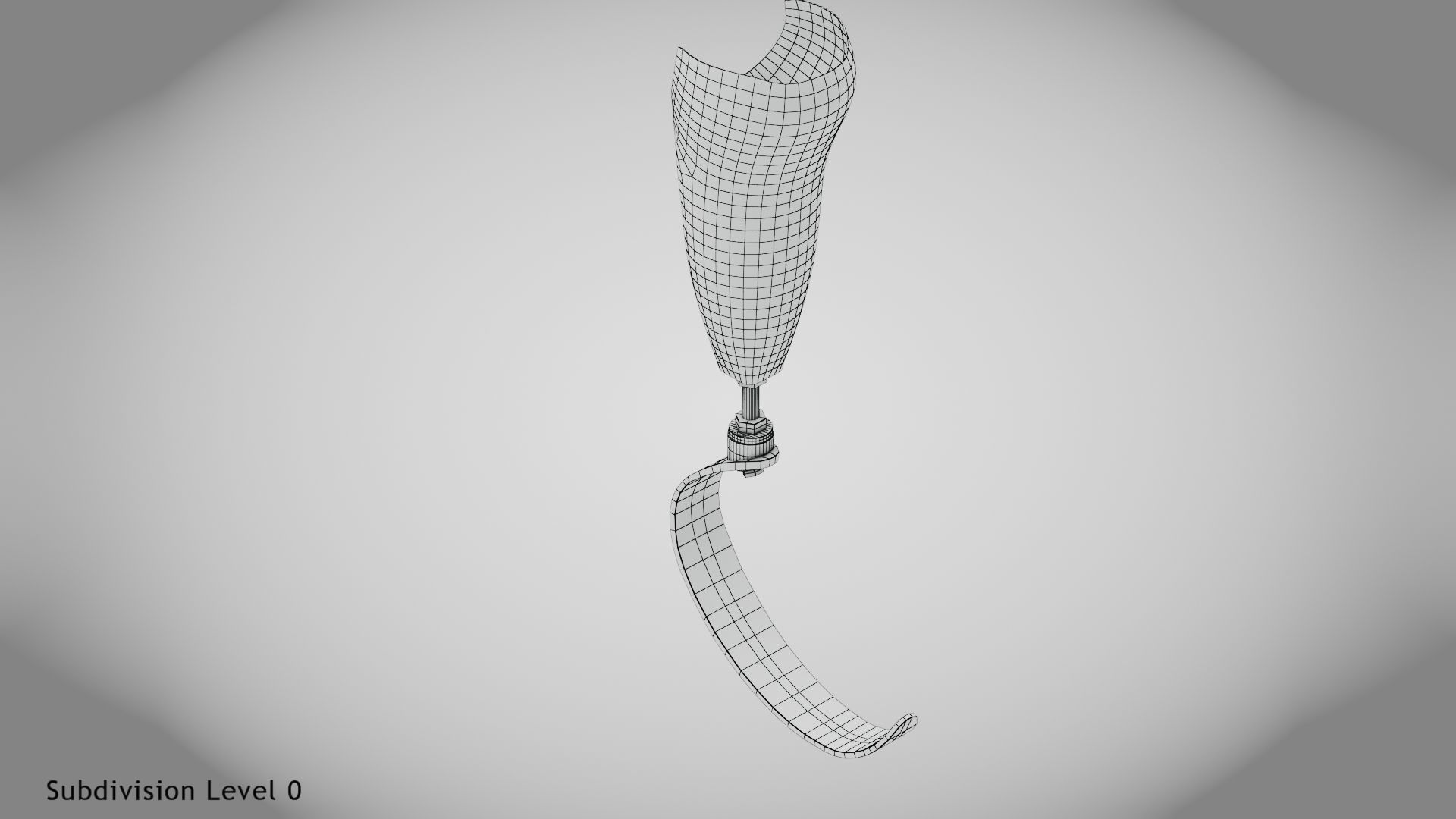 Below knee prosthetics 3 Low-poly 3D model_20