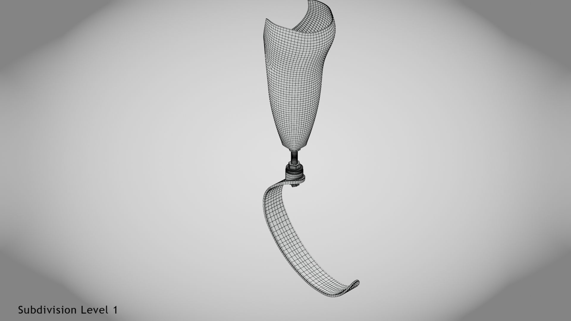 Below knee prosthetics 3 Low-poly 3D model_21