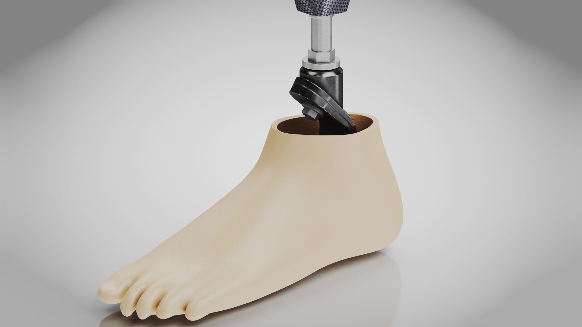 Below knee prosthetics 2 Low-poly 3D model_4