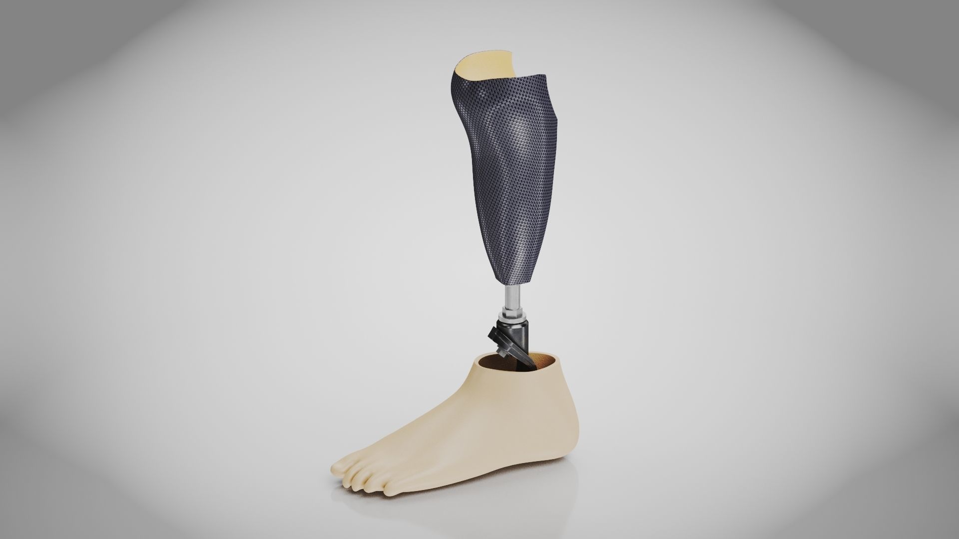 Below knee prosthetics 2 Low-poly 3D model_5
