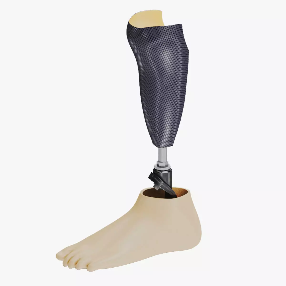 Below knee prosthetics 2 Low-poly 3D model_0