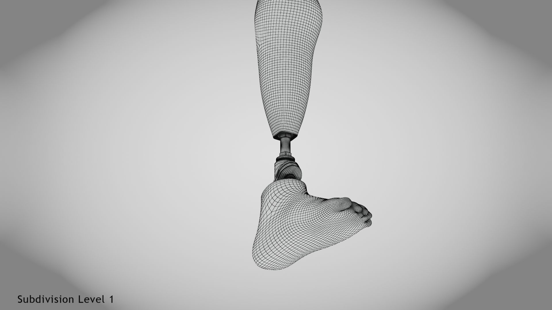 Below knee prosthetics 2 Low-poly 3D model_19
