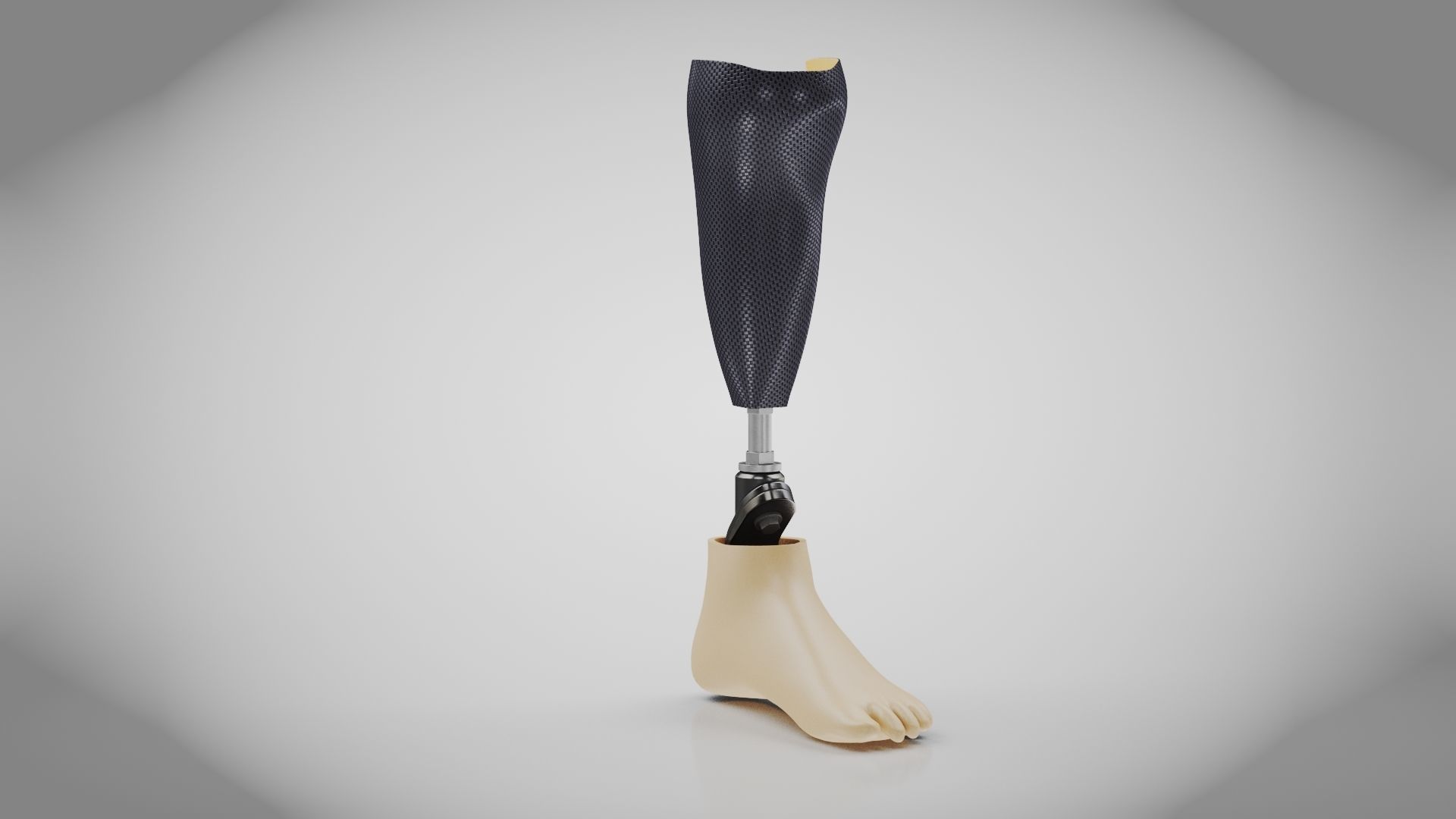 Below knee prosthetics 2 Low-poly 3D model_8
