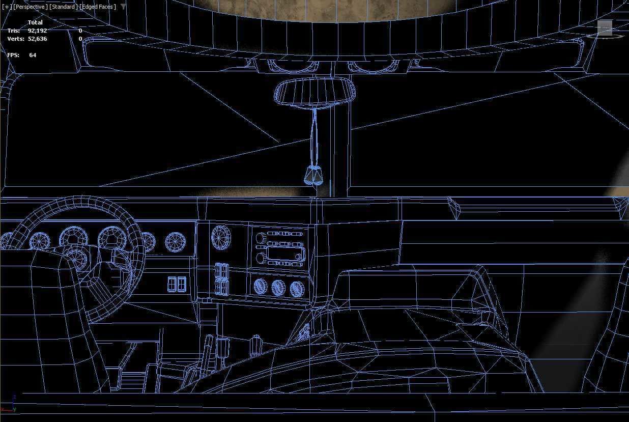 HMMWV Low-poly 3D model_11