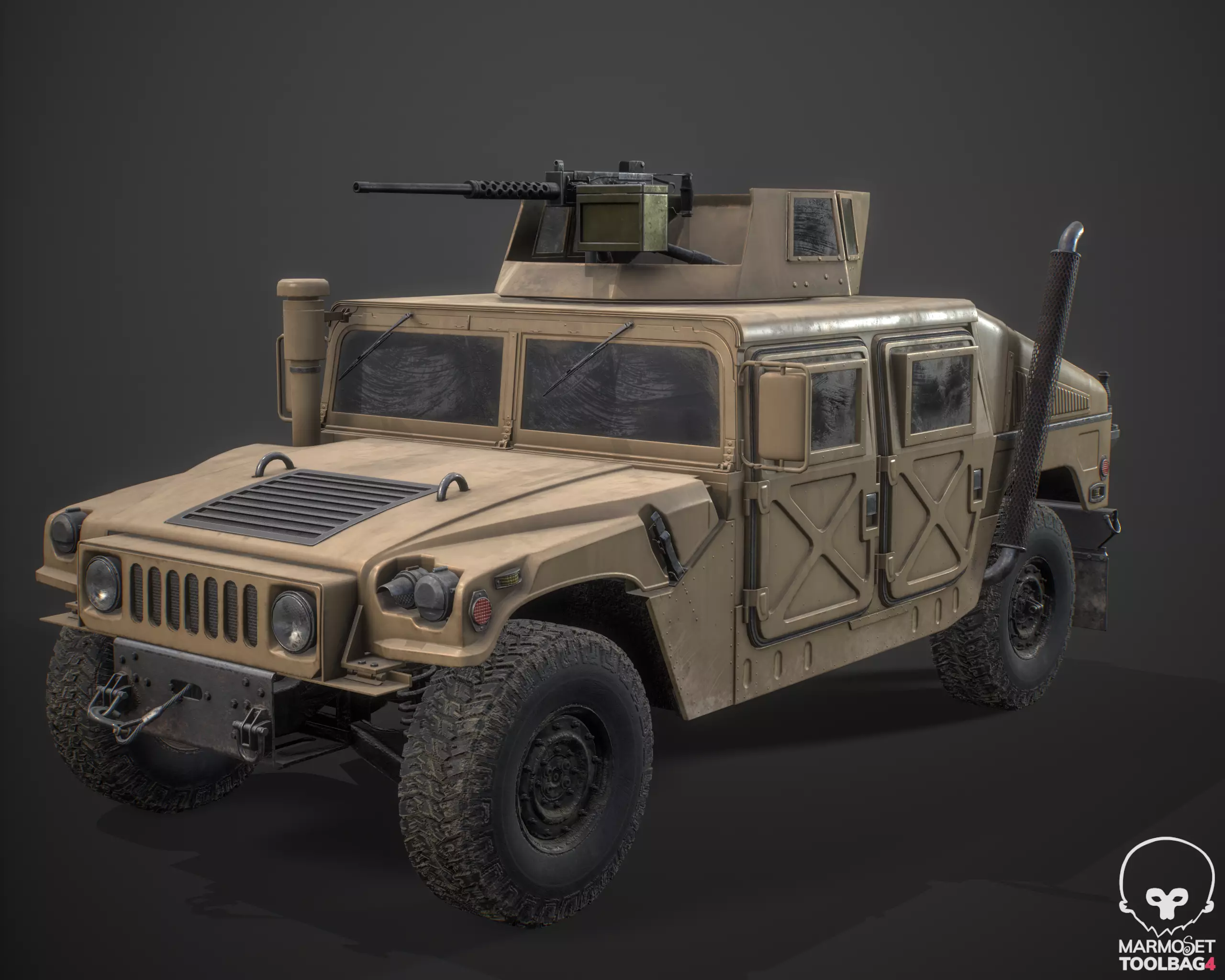 HMMWV Low-poly 3D model_0