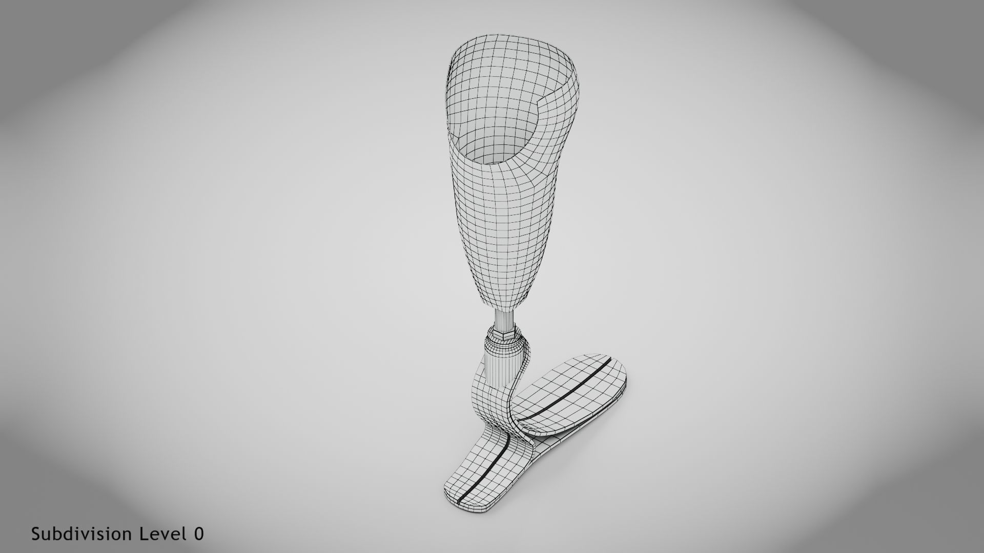 Below knee prosthetics 1 Low-poly 3D model_16