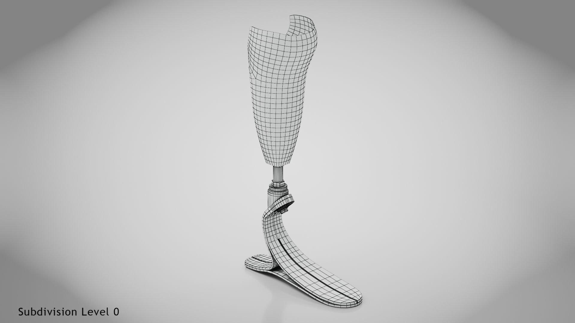 Below knee prosthetics 1 Low-poly 3D model_13