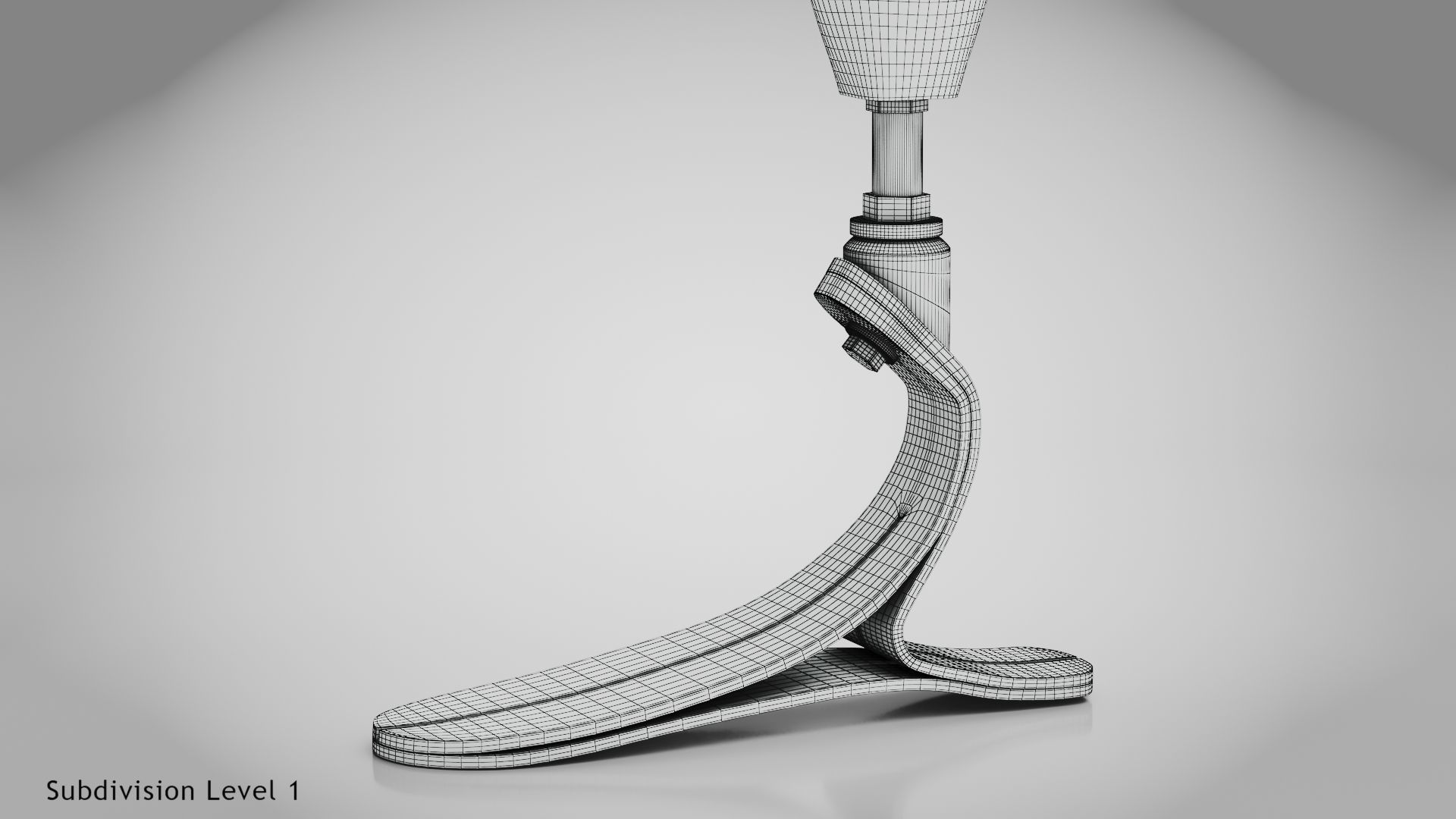 Below knee prosthetics 1 Low-poly 3D model_25