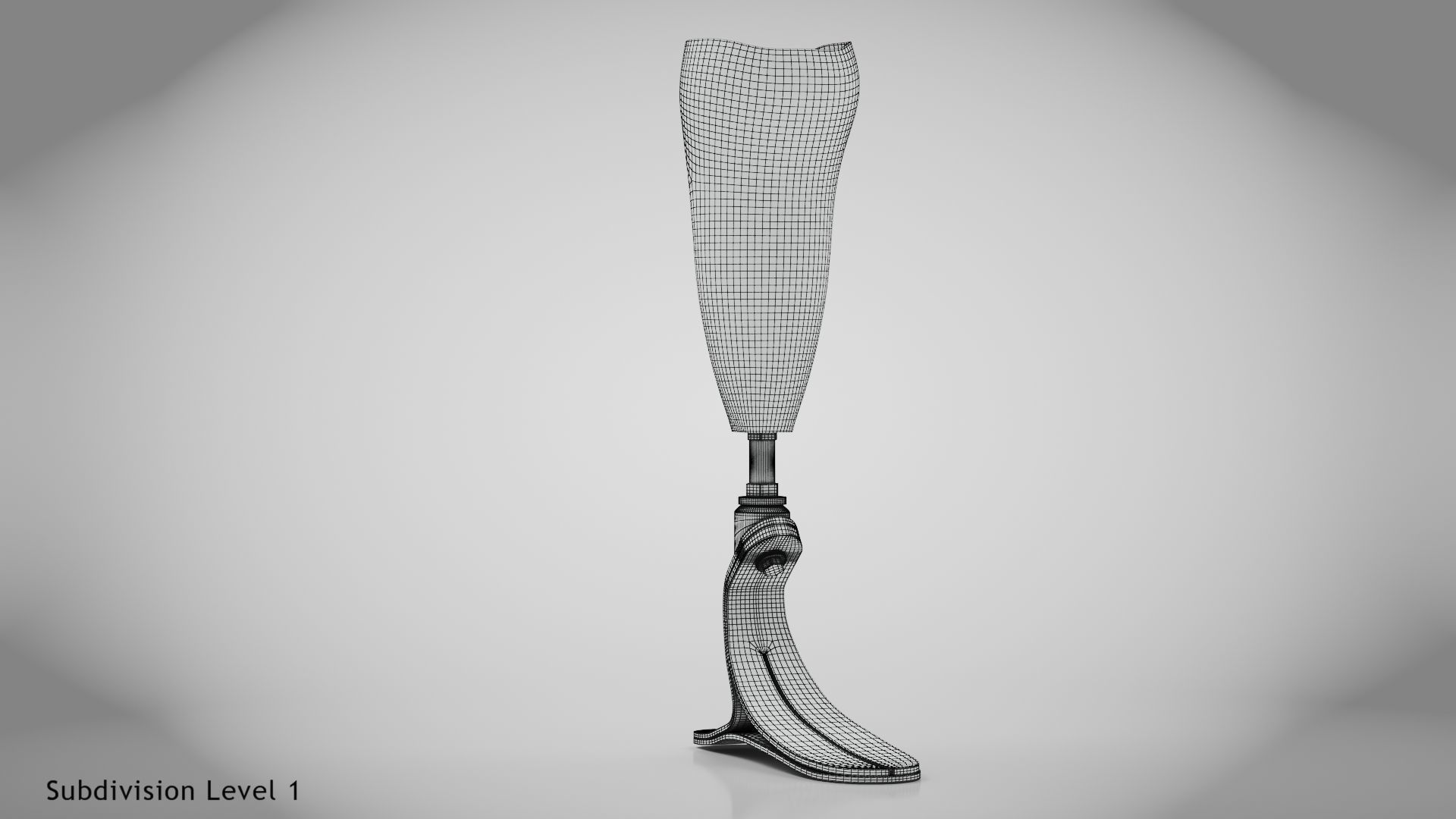 Below knee prosthetics 1 Low-poly 3D model_23